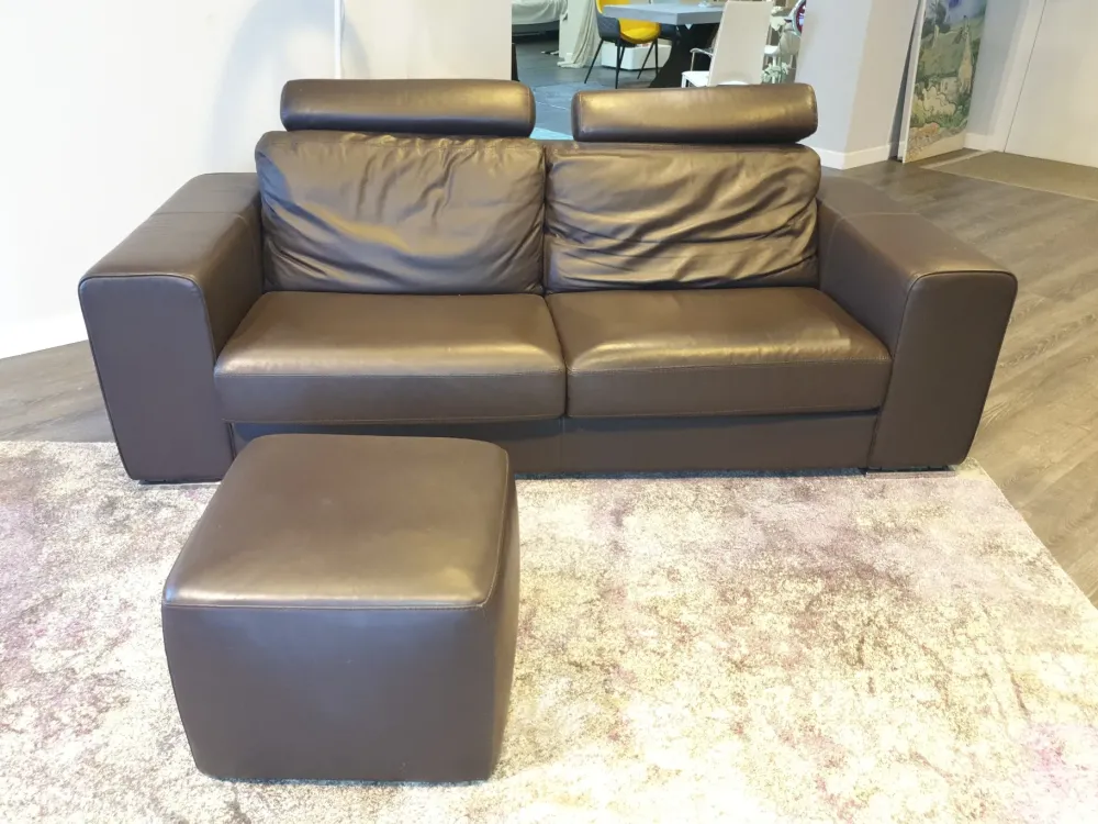 Divano in Pelle Manhattan salotti^Alberta Discount