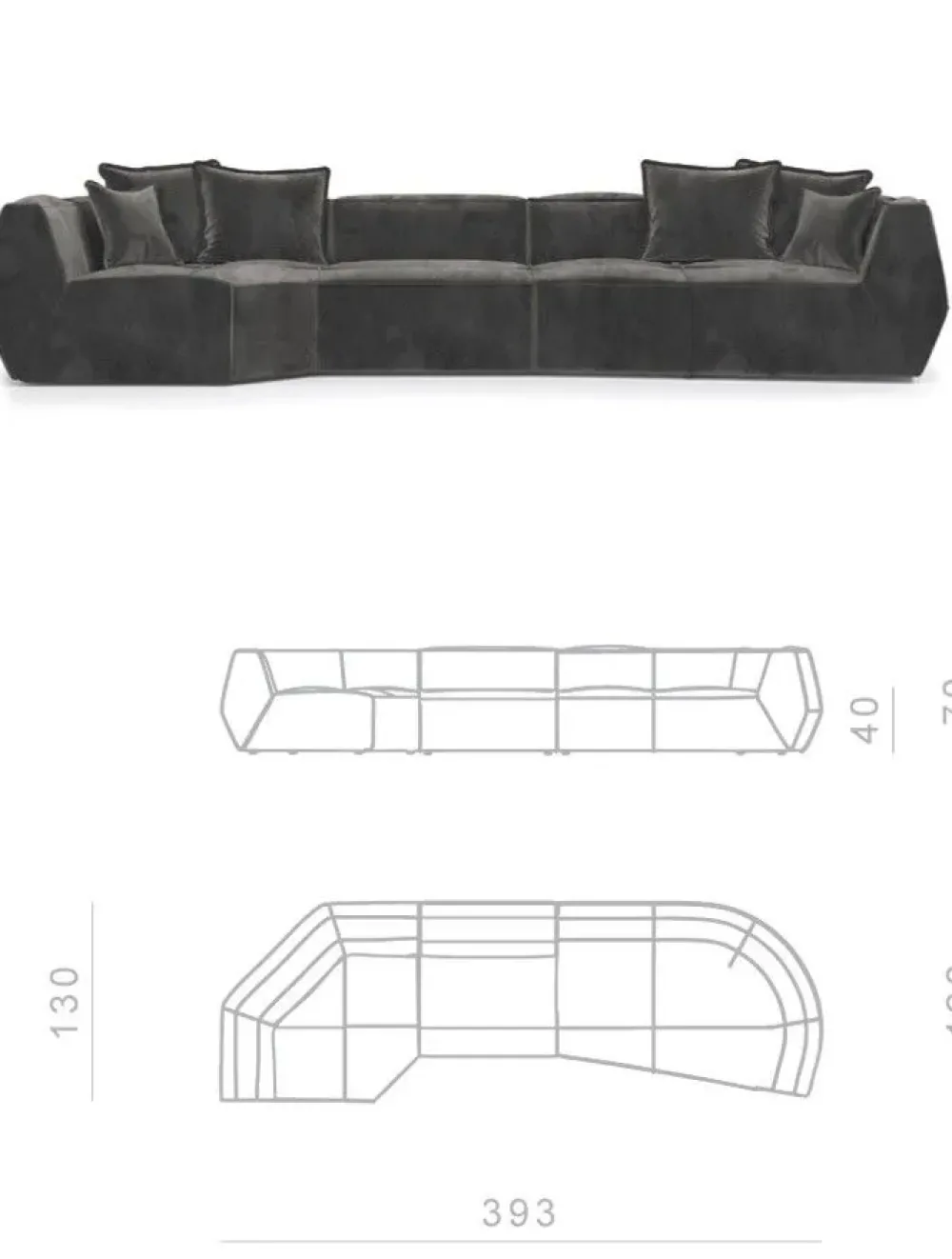 Md work Divano in Pelle Mod. davide infa- Divani