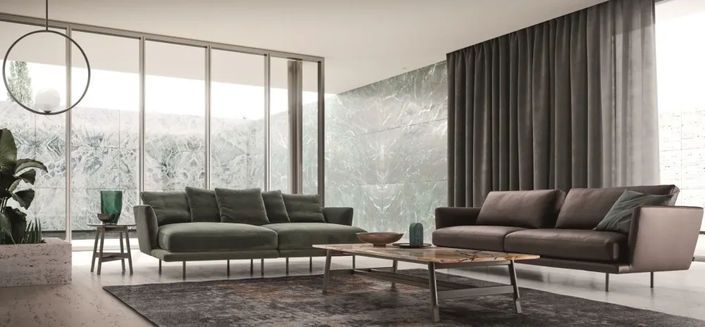 Outlet Divano in Pelle stile design modello Royal scontato - 54% Divani