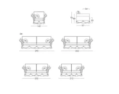 Divano in Tessuto stile classico modello Divano classico veneziano diversi rivestimenti scontato - 38%^Md work Hot