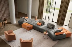 Artigianale Divano in Tessuto stile design modello Reeder scontato - 20%- Divani