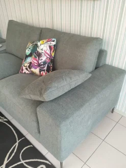 Biba Salotti Divano in Tessuto stile design modello Tangram silver scontato - 42%- Divani