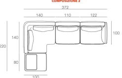 Best Divano in Tessuto stile moderno modello Kant scontato - 41% Divani