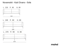 NovaMobili Divano Kubì in Tessuto a 2750€- Divani