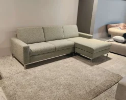 Clearance Divano Letto con penisola Divano letto luxury tessuto firmato alessandro bini di a prezzo scontato Divani