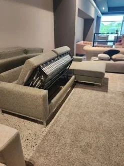 Clearance Divano Letto con penisola Divano letto luxury tessuto firmato alessandro bini di a prezzo scontato Divani