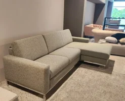 Clearance Divano Letto con penisola Divano letto luxury tessuto firmato alessandro bini di a prezzo scontato Divani