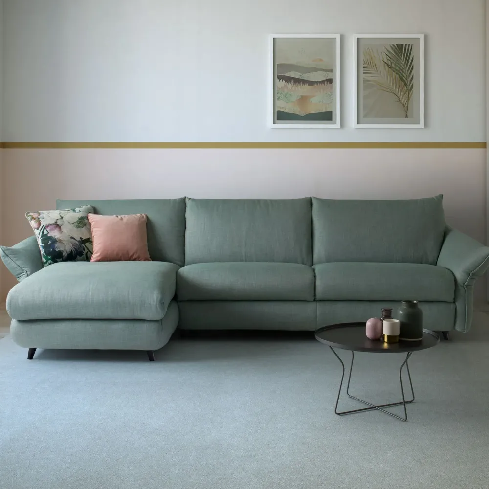 Diotti.com Divano Letto con penisola Dover outlet di a prezzo ribassato- Divani