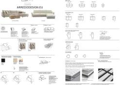 New Divano Letto con penisola modello Elba di con forte sconto Divani