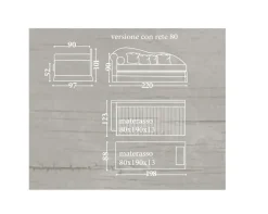 Clearance Divano letto Divano letto completo di materassi e coperte in Tessuto a 2670€ Divani Letto|Divani