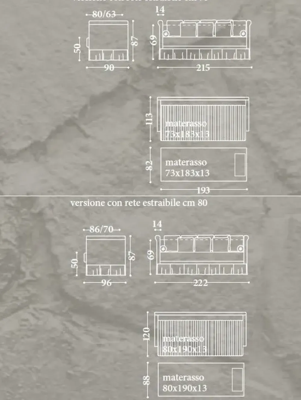 Md work Divano letto Divano letto duchessa italiana a prezzo scontato- Divani Letto|Divani