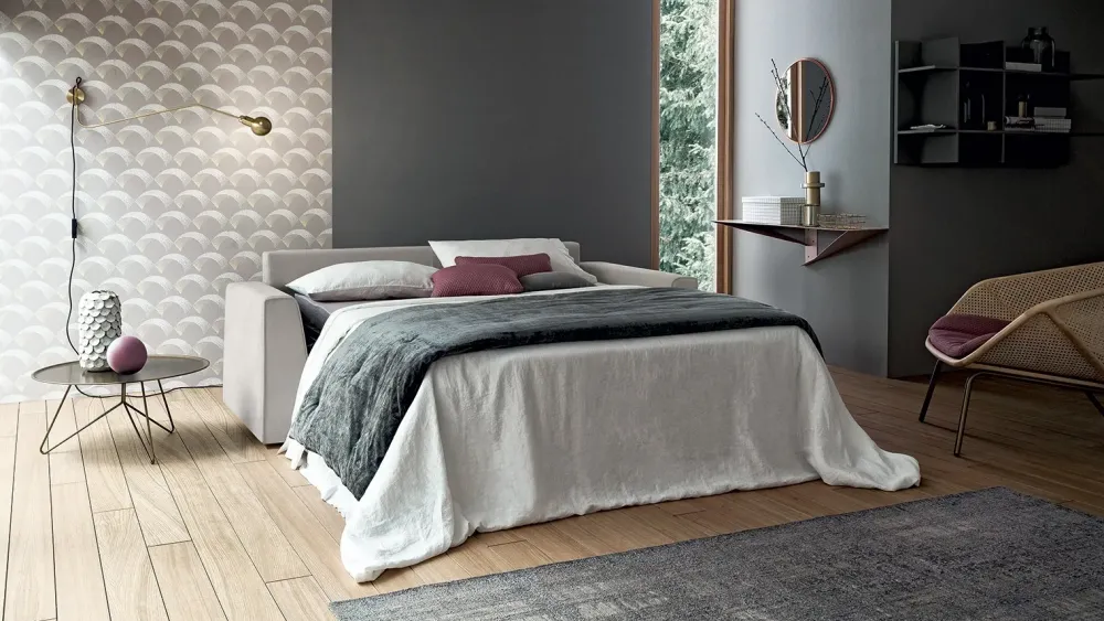 Felis Divano letto tessuto in poliuretano in Offerta Outlet- Divani Letto|Divani