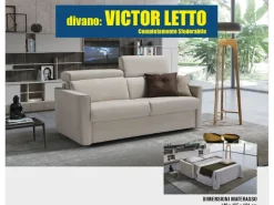 Tancredi Divano letto Victor : con uno SCONTO ESCLUSIVO del 50%- Divani Letto|Divani