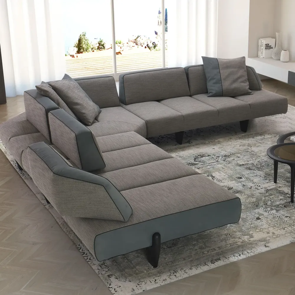 Diotti.com Divano Leyton outlet tessuto in poliuretano a prezzo Outlet- Divani