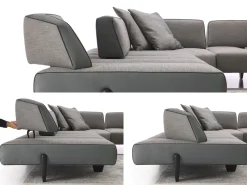 Diotti.com Divano Leyton outlet tessuto in poliuretano a prezzo Outlet- Divani