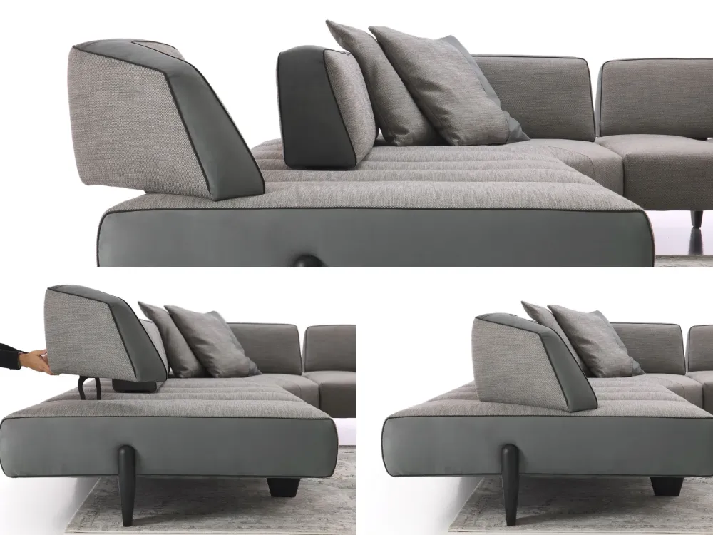 Diotti.com Divano Leyton outlet tessuto in poliuretano a prezzo Outlet- Divani