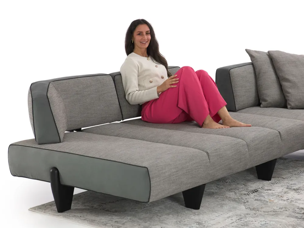 Diotti.com Divano Leyton outlet tessuto in poliuretano a prezzo Outlet- Divani