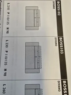 Samoa Divano Lineare Boss a 1850 Euro- Divani