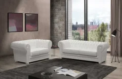 Sale Divano Lineare Coppia di divani mod.chester in pelle spessorata in promo-sconto del 35% di a prezzo ribassato Divani