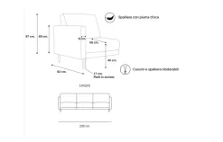 Divano lineare Divano zonda italia in pelle diverse colorazioni : con uno SCONTO ESCLUSIVO del 45%^Md work Best