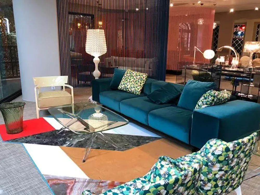 Discount Divano Lineare in Tessuto sfoderabile Largo di Divani