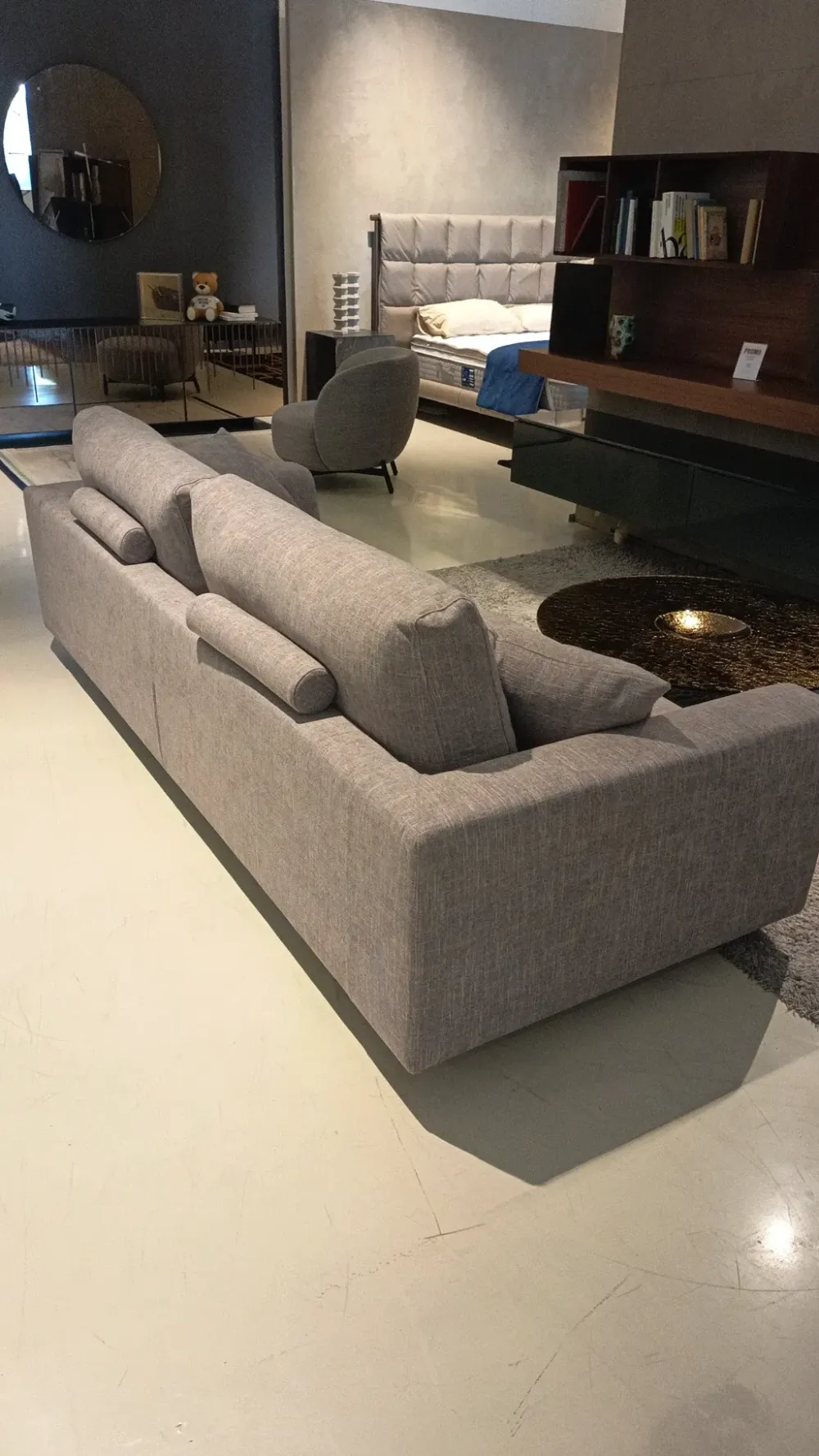 Outlet Divano Lineare in Tessuto sfoderabile Norman di Divani