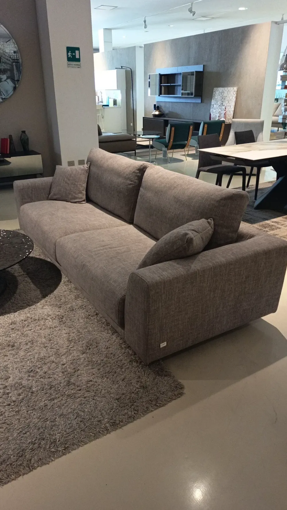 Outlet Divano Lineare in Tessuto sfoderabile Norman di Divani