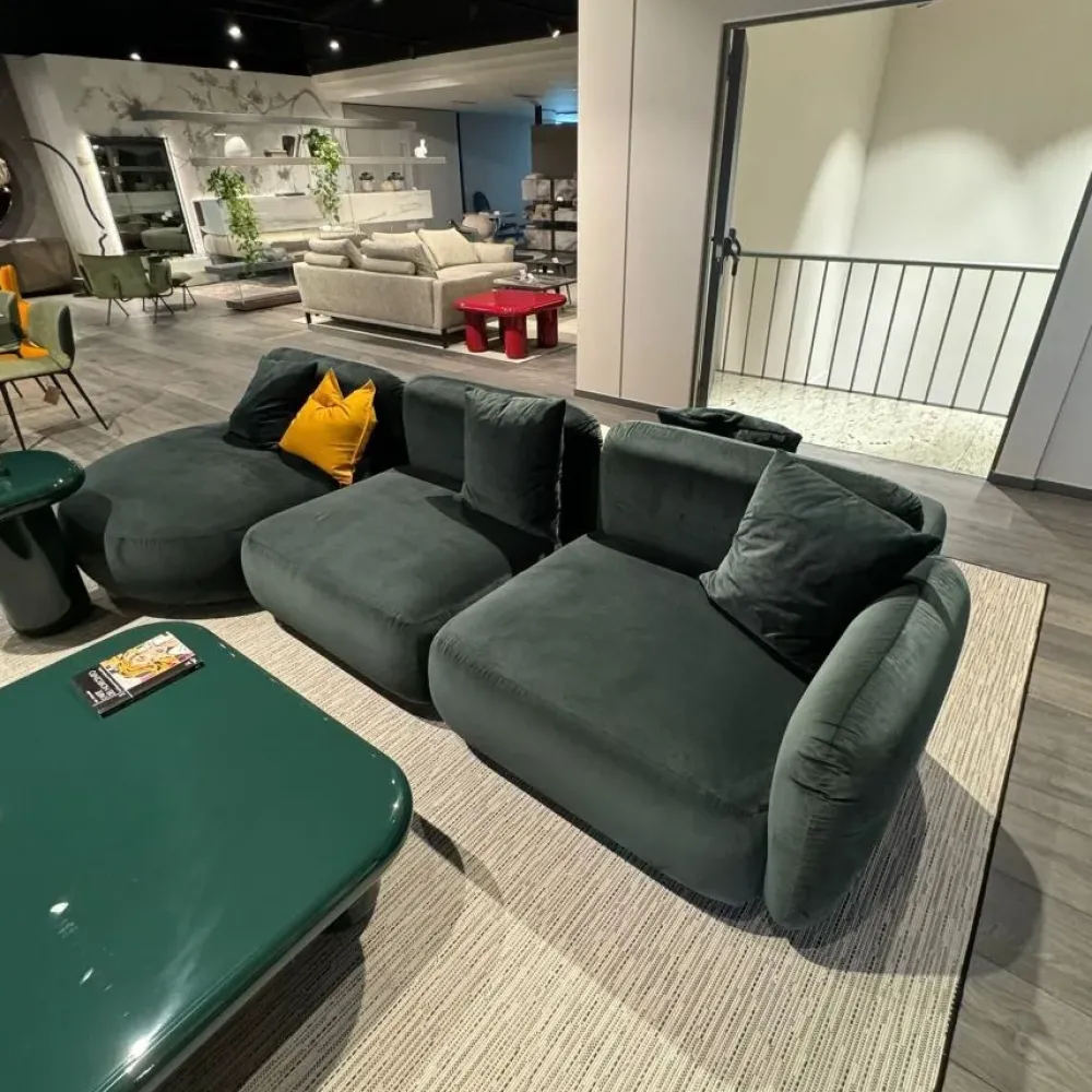 Divano Lineare in Tessuto non sfoderabile Ginza di Divani