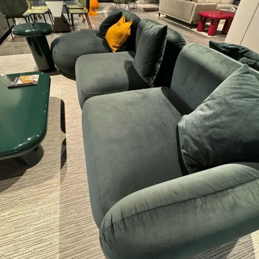 Divano Lineare in Tessuto non sfoderabile Ginza di Divani