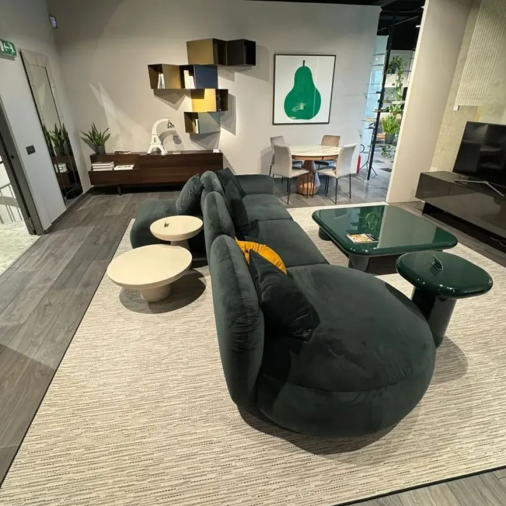 Divano Lineare in Tessuto non sfoderabile Ginza di Divani