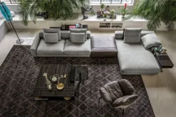 Arketipo Divano Lineare in Tessuto Atlas di- Divani