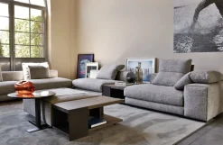 Arketipo Divano Lineare in Tessuto Atlas di- Divani