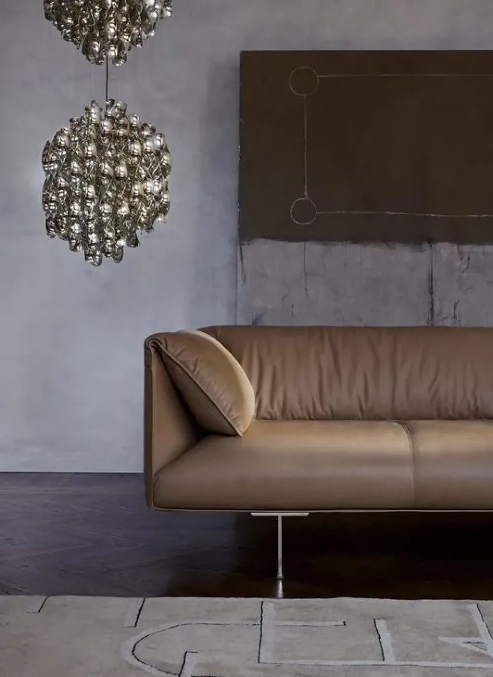 Divano Lineare pelle modello John-john di^Poltrona Frau Best