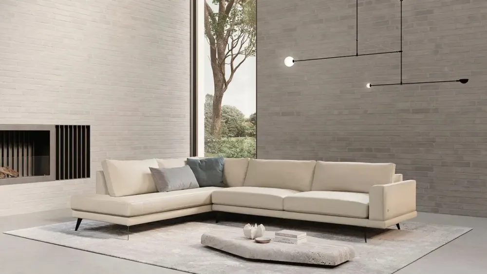 Doimo Salotti Divano Lineare tessuto modello Philip 77|92 di- Divani