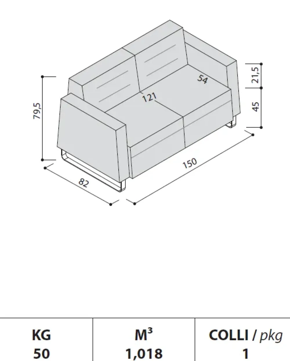 Las Mobili Divano Lineare Trend in Offerta Outlet a 1259€- Divani