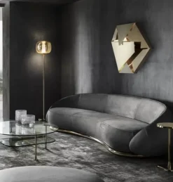 New Divano Luxury sofa nabuk ottone   in offerta Divani