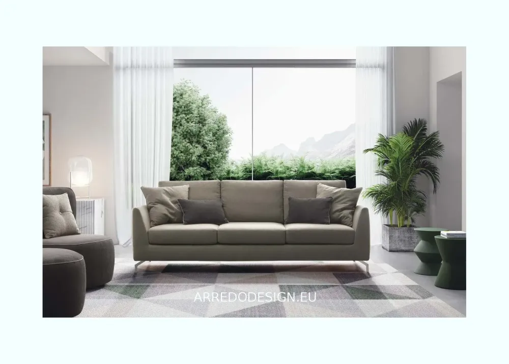 Clearance Divano Mike tessuto in poliuretano a prezzo Outlet Divani