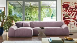 Divano mod. Venezia con penisola, piuma e cinghie elastiche a prezzo scontato!^Md work Hot