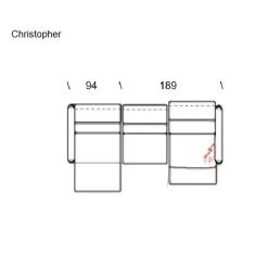 Divano moderno tessuto christopher di con sconto del - 48%^Le Comfort Best