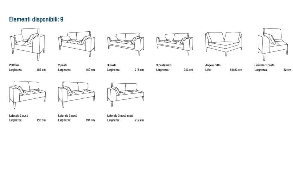 Online Divano Nelson OFFERTA OUTLET Divani