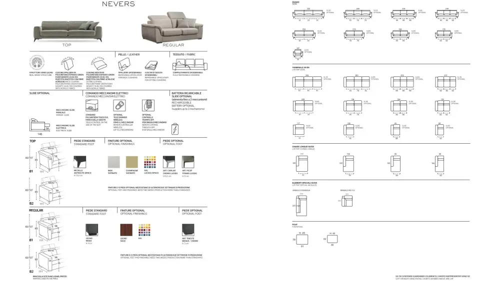 Divano Nevers di in stile design a prezzo scontato^Rosini