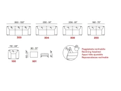 Max Divani Divano Norma in Tessuto a 2225€- Divani