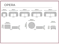 Divano Opera in Tessuto non sfoderabile di scontato 70%^Franco Ferri Outlet