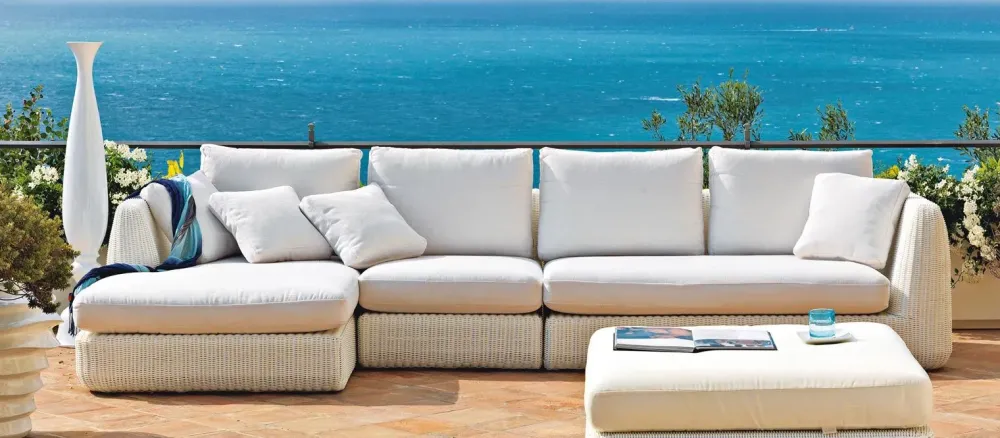 Md work Divano per l'esterno Divano uno piu completo di cuscini modulare a marchio a prezzo ribassato- Divani Da Giardino