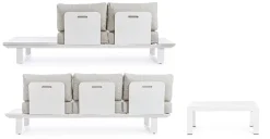 Bizzotto Divano per l'esterno Konnor bianco a marchio a prezzo ribassato- Divani Da Giardino