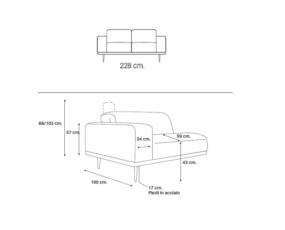 Divano poggiatesta interno luxury in Tessuto a prezzo ribassato^Md work Discount