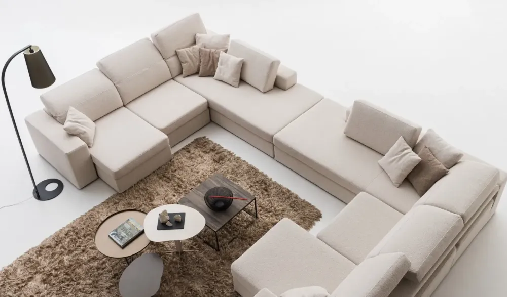 Artigianale Divano Rotterdam relax in Tessuto sfoderabile di scontato 31%- Divani