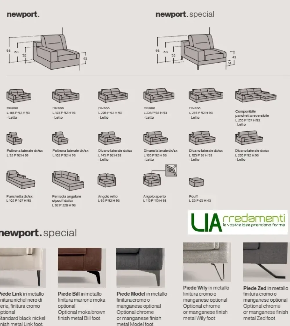 Best Divano Newport special PREZZI OUTLET sconto 35% Divani