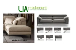 Divano Step special-3 tessuto in poliuretano   in Offerta Outlet Divani