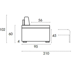 Vis comoda Divano Tosca in Tessuto a prezzo ribassato- Divani Letto|Divani